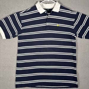 Masters Collection Polo Shirt Men’s Size L Navy Blue‎ White Stripe Golf Shirt